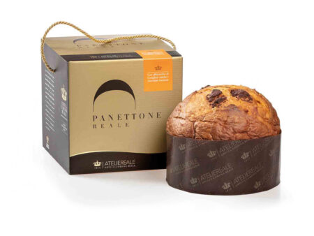 Antica Corona Reale - Panettone Reale all’albicocca candita di Castiglione  e cioccolato fondente Domori