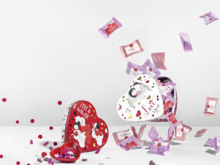 Bodrato Cioccolato -Latta Cuore Praline Assortite Incartate