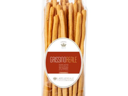 Antica Corona Reale - Grissini Stirati a Mano all'Olio Extravergine di Oliva Taggiasca alla Crema di Pomodoro 200 g